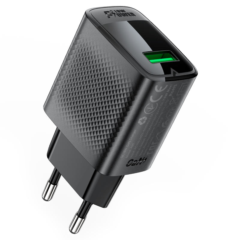 Fast Charge Wall Charger A90 QC18W GaN (1xUSB-A) EU